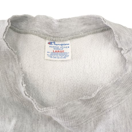80's CHAMPION RW SWEAT "FAIRFIELD" 染み込み プリント Lサイズ USA製