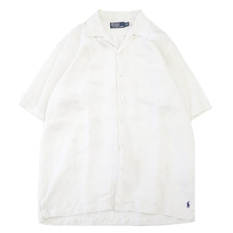 90's～00's Polo by Ralph Lauren Linen×Silk Open Collar Shirt Mサイズ