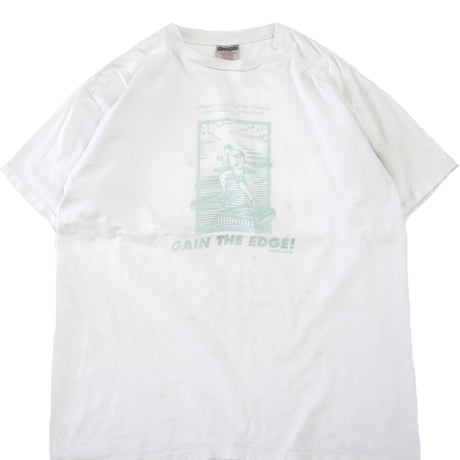 90's ONEITA "Gain The Edge" 染み込み プリント Tシャツ XLサイズ USA製