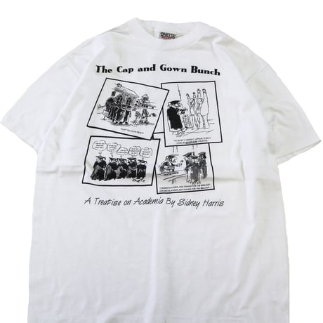 ～90's ONEITA "The Cap and Gown Bunch" 両面 風刺 プリント Tシャツ Lサイズ