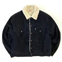 "Big Size" 70's Levi's 70605 1517 "Big E" Corduroy Sherpa Jacket 46 USA製