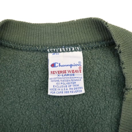 90's CHAMPION RW SWEAT "LAKE FOREST" 両面 プリント XLサイズ USA製