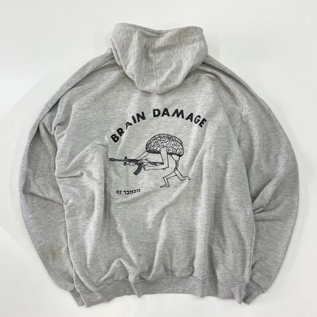 90's unknown "BRAIN DAMAGE" "染み込み" Sweat Parka