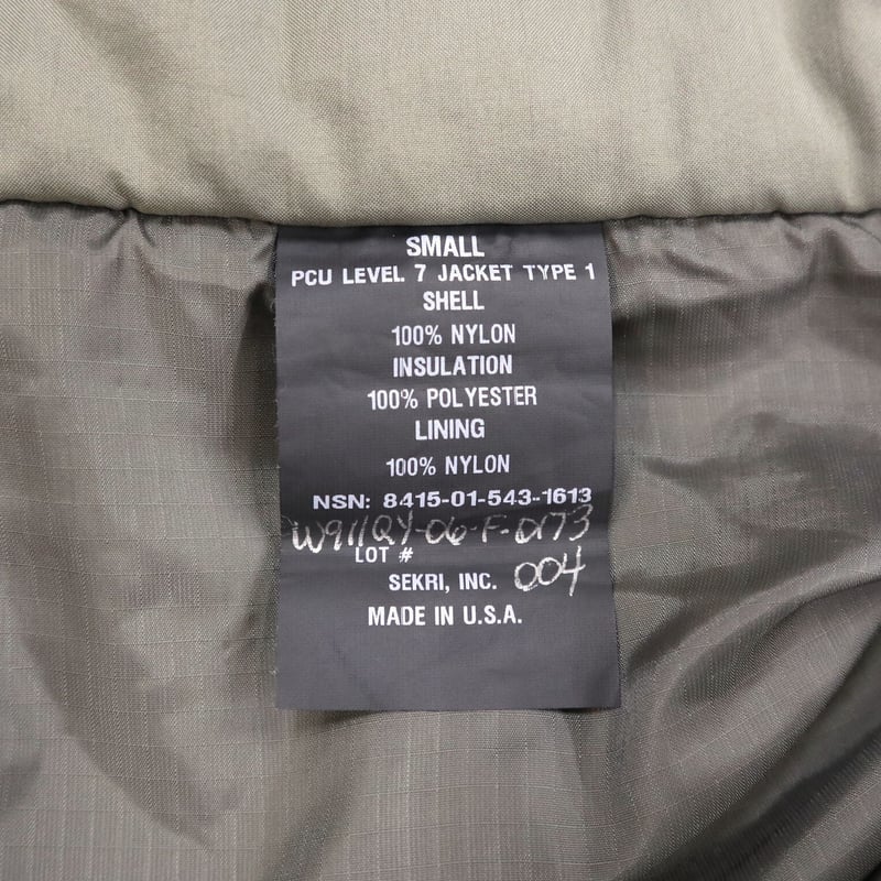 Deadstock US ARMY SEKRI PCU Level7 PrimaLoft Ja Deadstock US ARMY SEKRI PCU Level7 PrimaLoft Ja