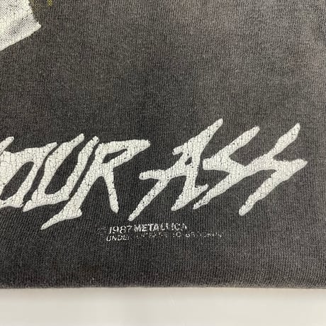 "Super Black Fade" 80’s Metallica "Metal Up Your Ass" "両面" Tシャツ Lサイズ USA製