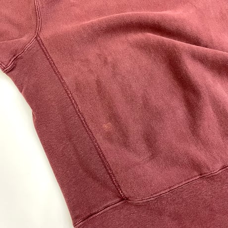 80's CHAMPION RW SWEAT "完全目なし" Solid Burgundy Lサイズ USA製
