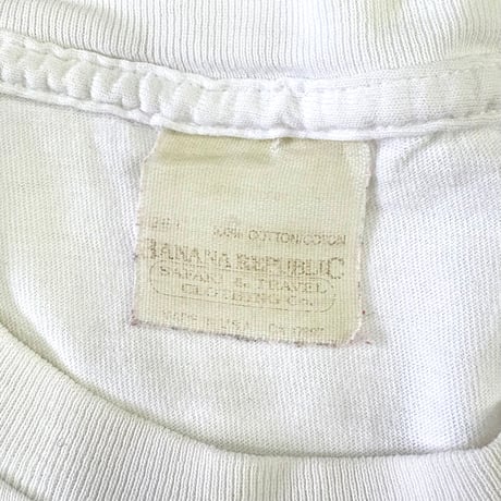 80's～ OLD Banana Republic "Africa" "両面" Tシャツ