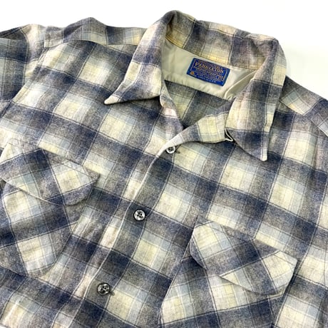 "Big Size" 70's Pendleton Wool Plaid Board Shirt XLサイズ USA製