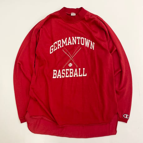 80's CHAMPION "Mock Neck" LS Football Tee Lサイズ USA製