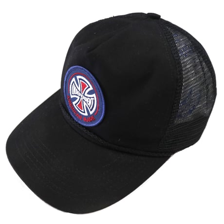 90's OLD INDEPENDENT 5-Panel Cap Black×Blue USA製