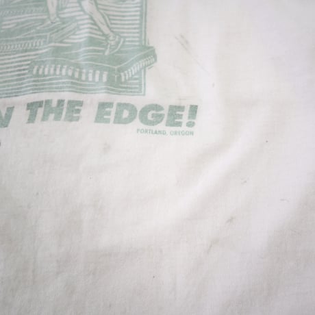 90's ONEITA "Gain The Edge" 染み込み プリント Tシャツ XLサイズ USA製