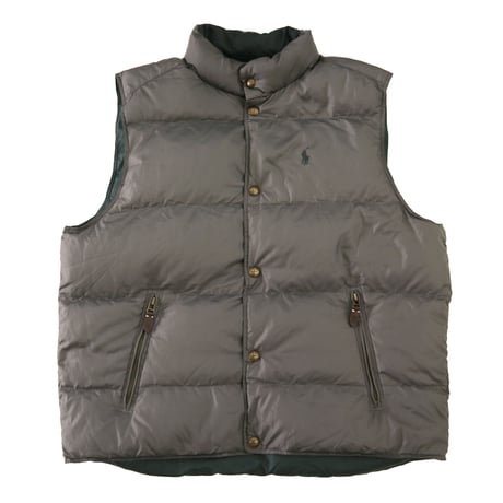 90's Ralph Lauren "リバーシブル" ナイロン ダウンベスト XLサイズ