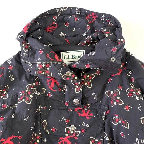 "Rare Color" ～90's L.L. Bean "Ski Bandana Pattern" Nylon Anorak Jacket