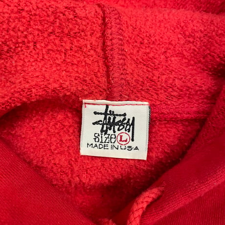 90's～ OLD STUSSY "Shadow Man" Sweat Parka Lサイズ