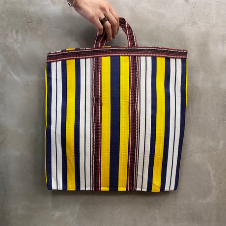 'New' Ethnic Random Stripe Mesh Tote Bag Medium