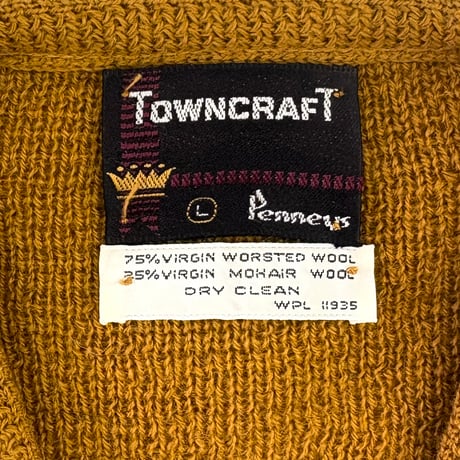 "Good Condition" ～70's Pennys "Towncraft" V-Neck Mohair Sweater Lサイズ