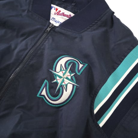 ～NOS 00's MAJESTIC "Mariners" ナイロン チーム ジャケット Lサイズ