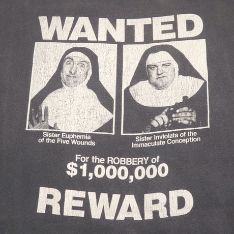 90's Hanes "NUNS ON THE RUN" 両面 プリント 映画 Tシャツ XLサイズ USA製