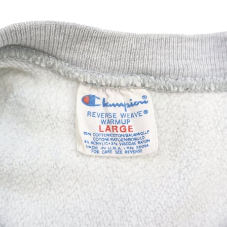 80's CHAMPION RW SWEAT "MIT" 両面 プリント Grey Lサイズ USA製