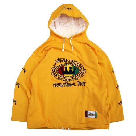 90s～ OLD STUSSY "International Tribe" Sweat Parka