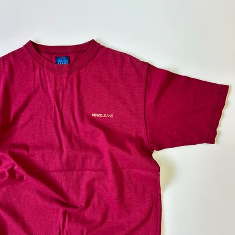 80's～ KENZO JEANS "高田賢三" "両面" Tシャツ Fサイズ