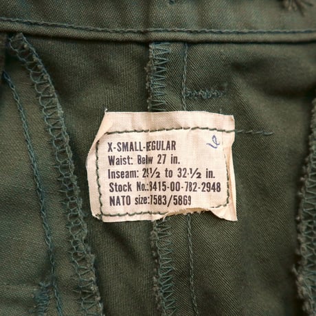 Deadstock 70's US ARMY M-65 Field Pants XSmall Regular