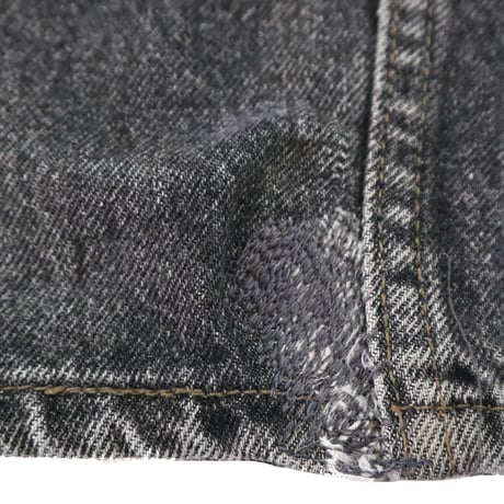 90's Levi's 505 "先染め" "ゴマ塩" Black Denim Pants W34 USA製