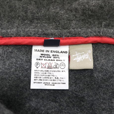 STUSSY×GLOVERALL Wool Duffle Coat GREY Mサイズ ENGLAND製