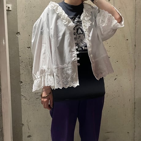 "Women's" 80's～ EURO Vintage Cotton Blouse