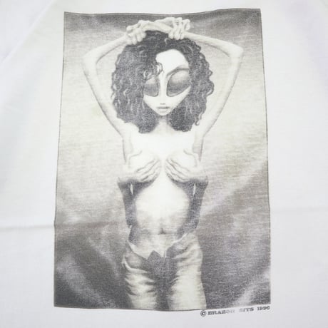 90's unknown "Janet Jackson ALIEN" パロディ プリント Tシャツ