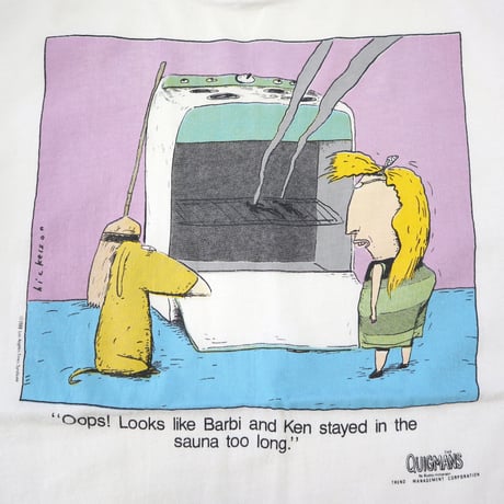 80's Stedman "THE QUIGMANS" アメコミ プリント Tシャツ Lサイズ USA製