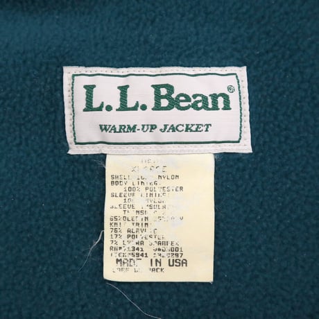 80's L.L. Bean Nylon×Fleece Shell "Warm up Jacket" XLサイズ USA製