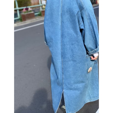 80's～90's MADE IN THE SHADE GARMENT Denim Long Coat Mサイズ USA製