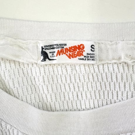 80's～ Munsingwear "Cotton × Poly" Thermal Sサイズ USA製