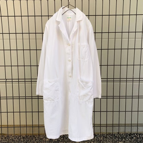 "Women's" 60's～ コットン ワーク ショップ コート White 32サイズ CANADA製