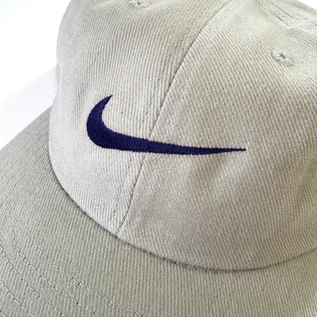90's NIKE "Embroidery Swoosh" 6-Panel Cap TAIWAN製