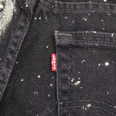 00's Levi's 505 "Silk Print" "Super Black" Denim Pants 33×32