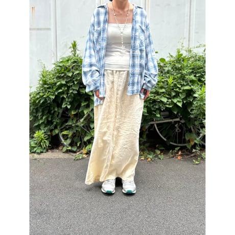 90's～ willow Linen Long Skirt USA製
