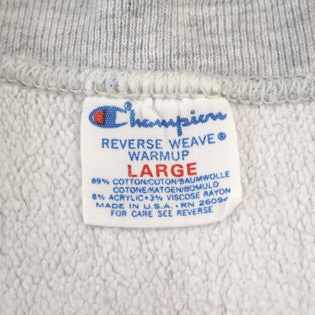 80's CHAMPION RW SWEAT "PRINCETON 77" 4段 プリント Grey Lサイズ USA製