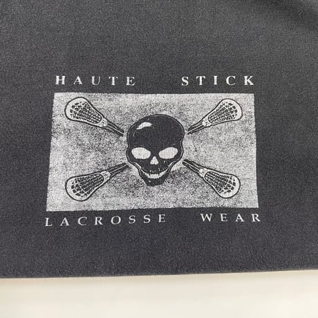 "Black Fade" ～90's ONEITA "Haute Stick Lacrosse" 3面 プリント Tシャツ Lサイズ USA製