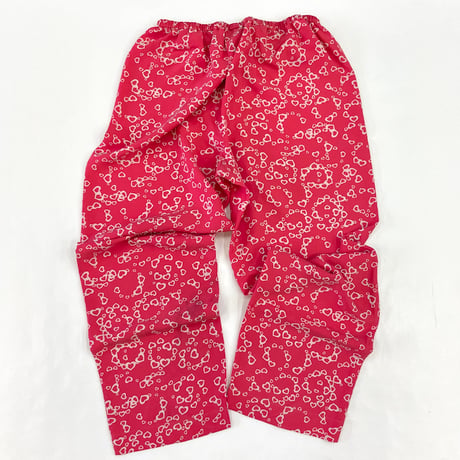 "Women's" ～00's LANDS' END "Heart" "Set Up" Silk Shirt Pants