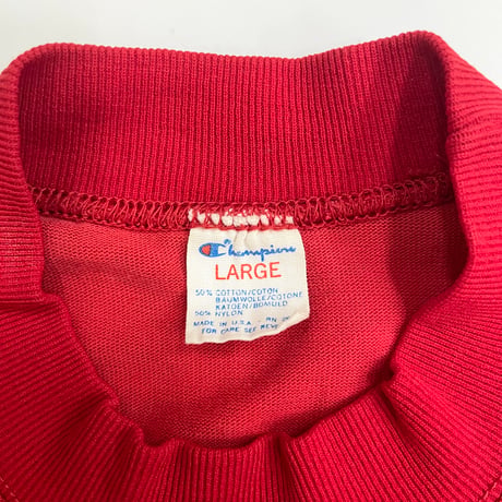 80's CHAMPION "Mock Neck" LS Football Tee Lサイズ USA製