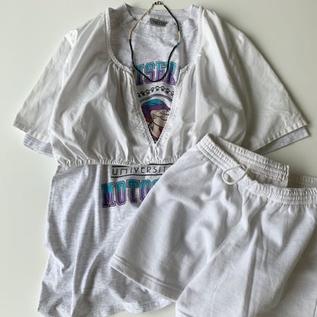 "Women's" 80's～ EURO Vintage Cotton Blouse