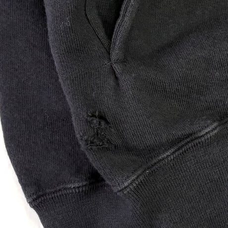90's Russell "Half Button" "Black" Solid Sweat Parka Lサイズ USA製