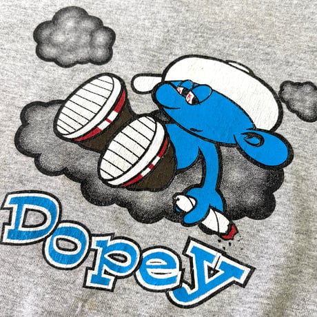 90's～ Hanes "Smurf" "両面" Tシャツ Lサイズ