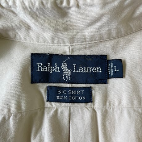 90's Ralph Lauren "BIG SHIRT" BD Shirt Lサイズ