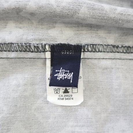 90's OLD STUSSY "モノグラム" 総柄 半袖 シャツ Lサイズ USA製