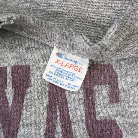 'ジャンク' 80's CHAMPION "TEXAS A&M" 染み込み プリント Tシャツ XLサイズ USA製