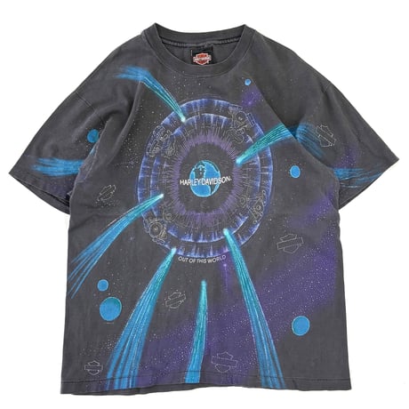 "Rare" 90's Hanes "Harley Davidson" "Universe" "両面" Tシャツ Lサイズ USA製