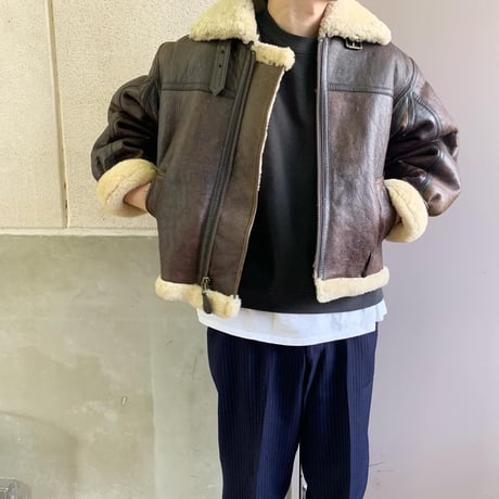 ～00's Mouton Leather "B3 Type" Sherpa Jacket Lサイズ